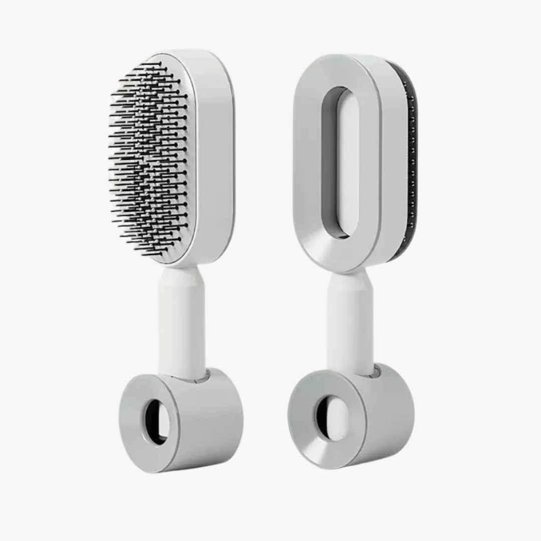 Lisoa™ リソア ｜プッシュヘアブラシ【時短ケア・ワンタッチで毛がスルッと落ちる】